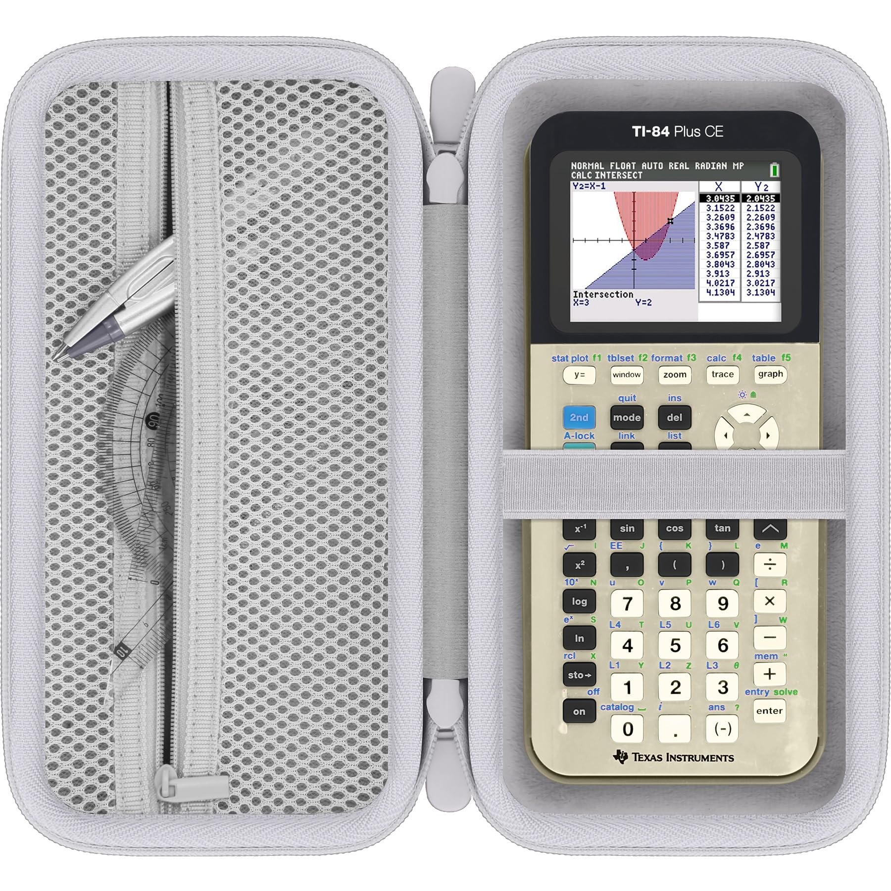 Baval Calculator Case Compatible with Texas Instruments TI-84 Plus CE/TI-84 Plus/TI-Nspire CX II CAS/TI-Nspire CX II/TI-83 Plus/TI-89 Titanium Color