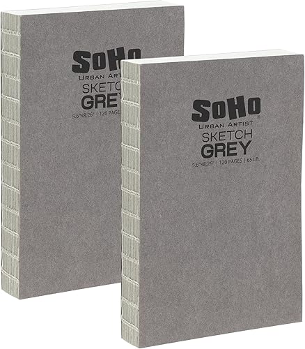 Vista 20 de SoHo Urban Artist Bloc de bocetos de encuadernado abierto, blocs de bocetos abiertos para dibujo, caligrafía, cualquier medio seco y más.