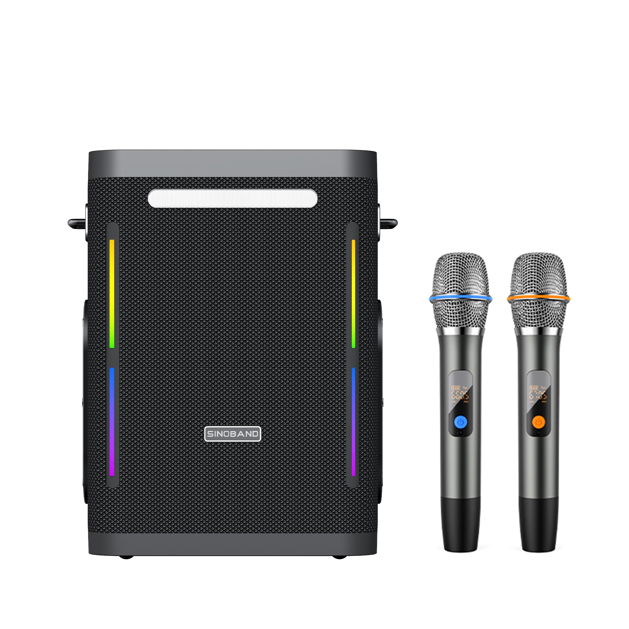 xdobo SINOBAND Party 1981 Altavoz Bluetooth 5.3, máquina de karaoke portátil de 300 W con 2 micrófonos inalámbricos, emparejamiento TWS, graves profundos, para fiestas y uso al aire libre