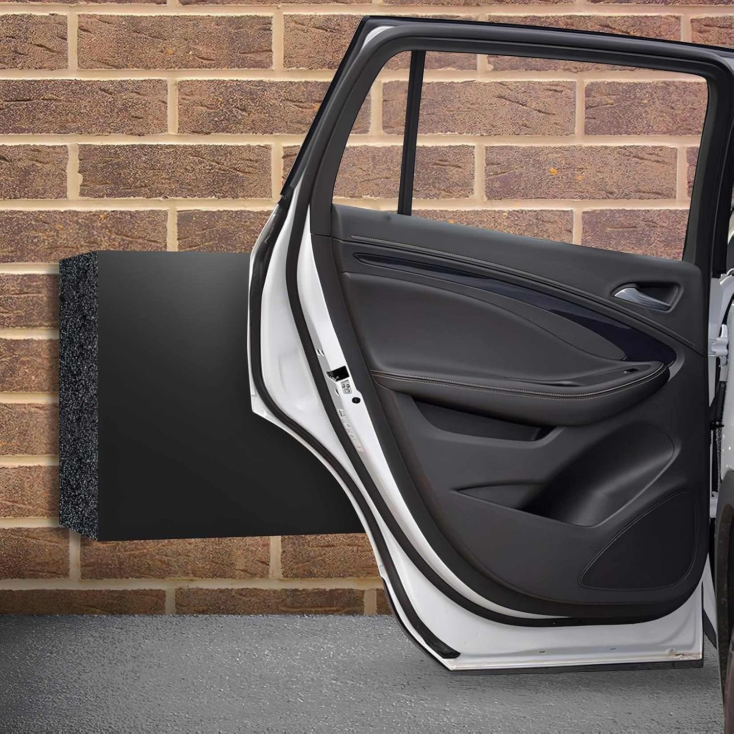 4 Pack Garage Wall Protector, with 1.18” Ultra Thickness and Mesh Fabric Adhesive, Resilient NBR Foam Car Door Bumper Guards for Collision Protection, Protecting Your car, Garage Corners and Bumpers