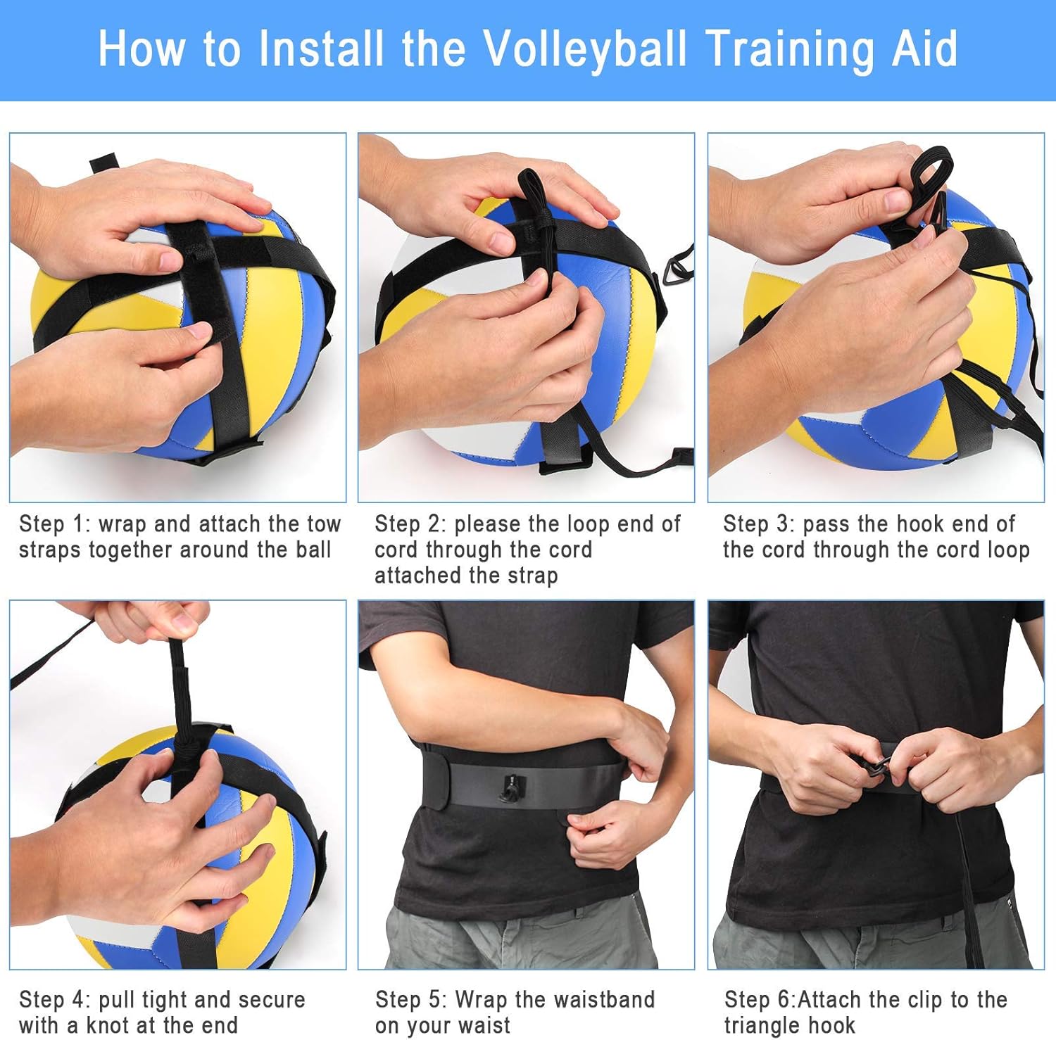 Wiwaplex Volleyball Spike Trainer, Volleyball Training Equipment Aid for Beginners and Volleyball Player with 10 Finger Sleeves : Sports & Outdoors