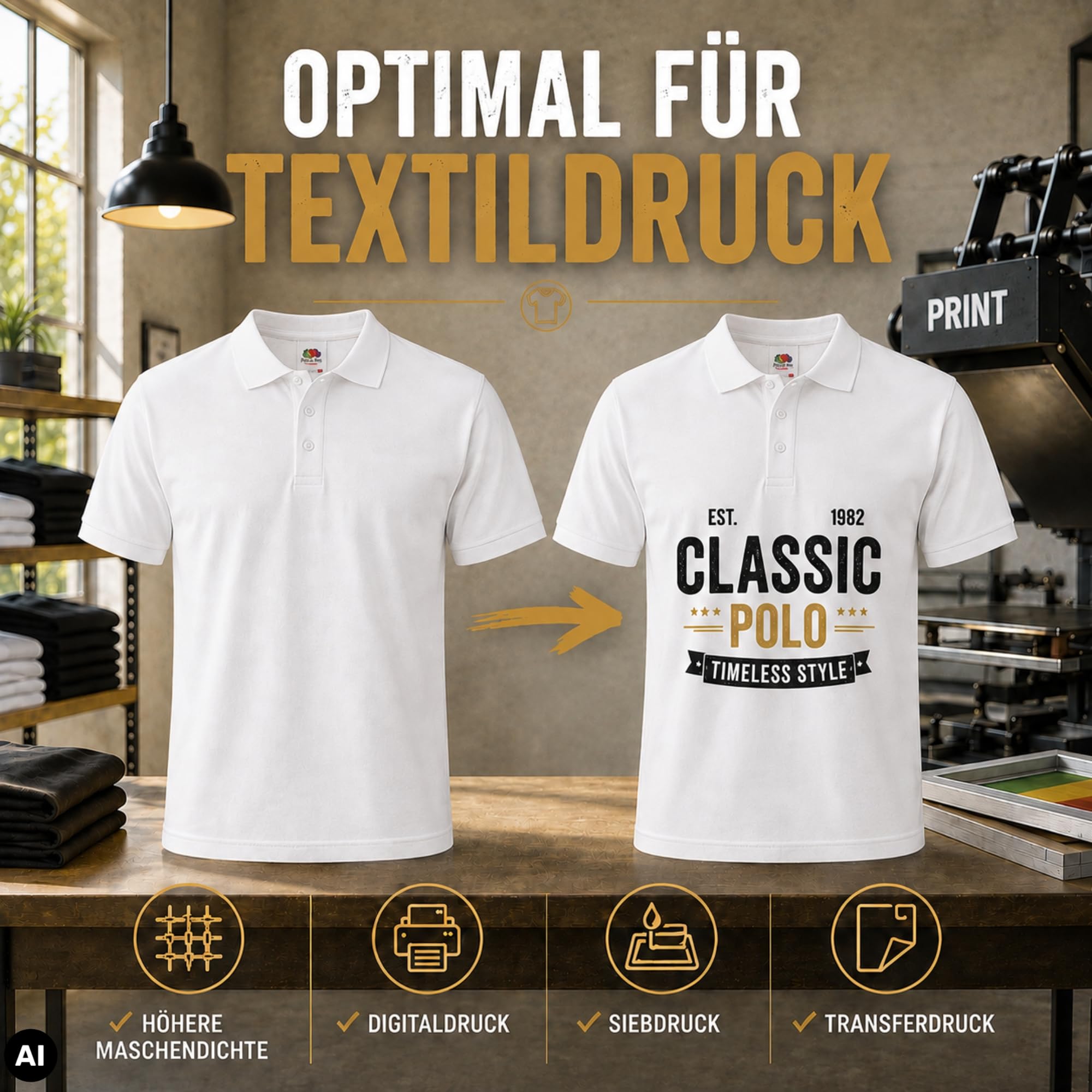 Fruit of the Loom Herren-Poloshirt
