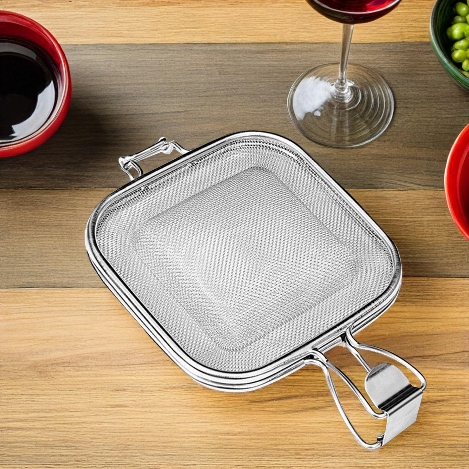 Pinze Toast per Forno Clip di Pane Multiuso 10.4X6.3X1.4 Pollici Design Vuoto per Circolazione Aria Perfette per Cottura Panini in Forno e Griglia