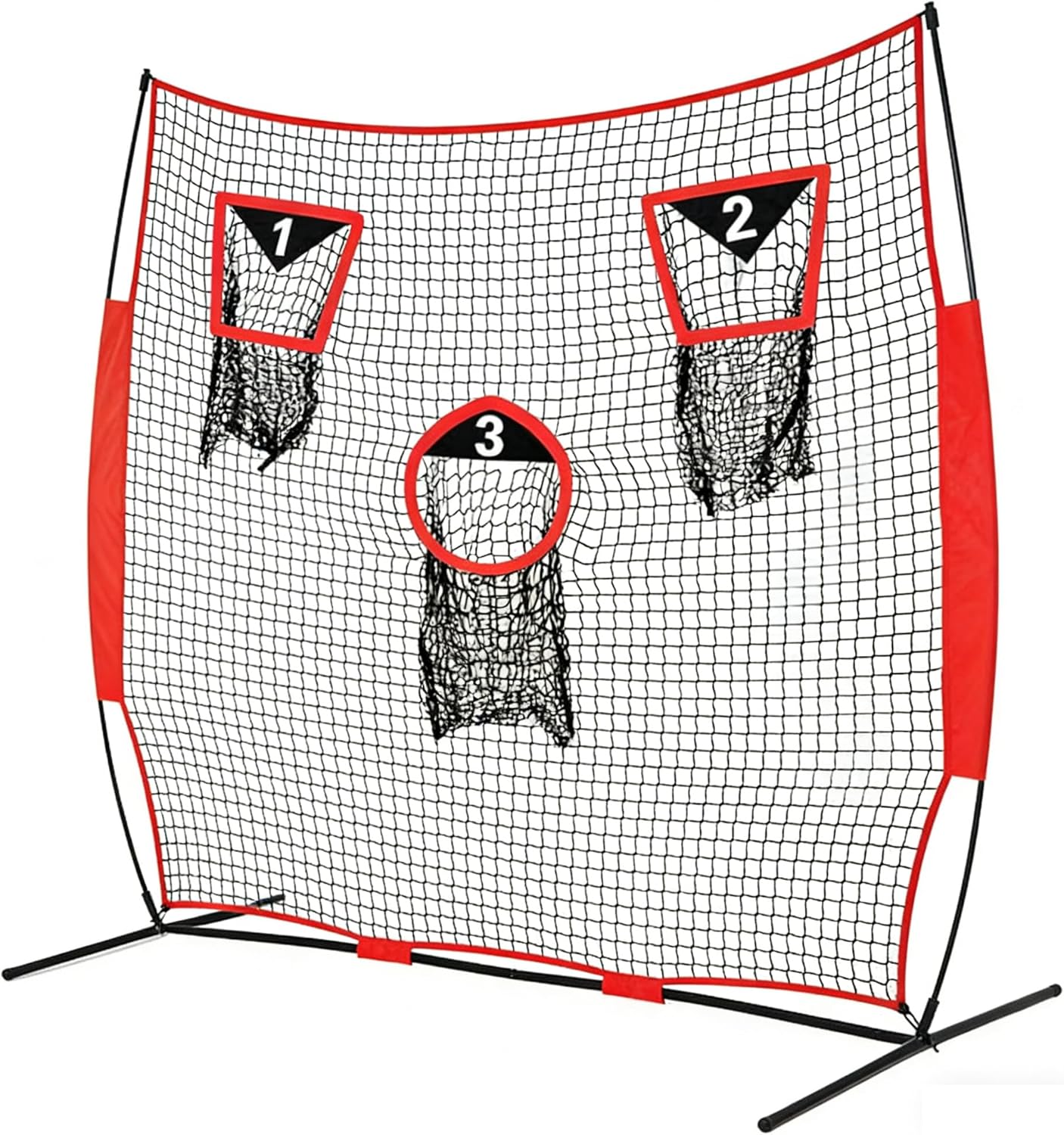 Football Throwing Net - Portable 6x6 FT Football Training Equipment with 3 Targets - Pro Grade Quarterback Youth Outdoor & Indoor Practice
