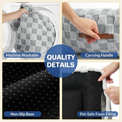 Miniatura 4 de Cama para gatos, sofá para cachorros y gatitos, sofá esponjoso para mascotas, sofá cama pequeño para perros, sofá de apoyo para gatos de interior,