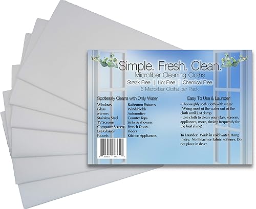 Miniatura 1 de Streakfree - Paños de limpieza de microfibra para el hogar, paños de limpieza de microfibra especialmente diseñados para vidrio, ventanas,