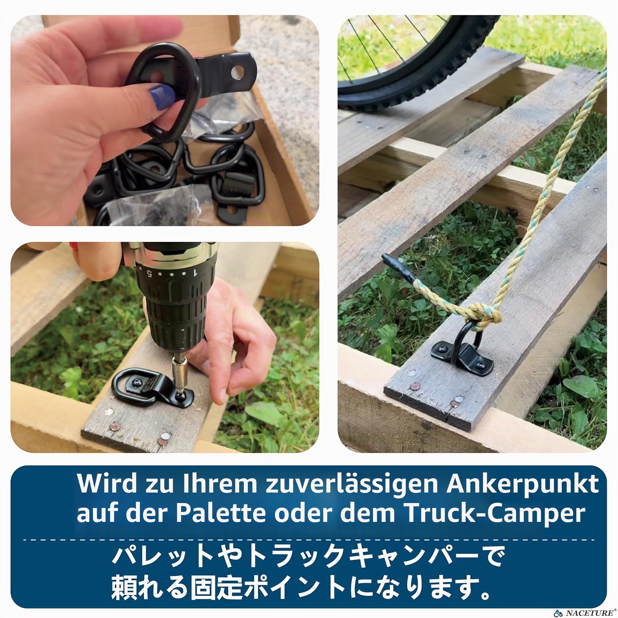 Spannanker mit D-Ring, 20 Stück
