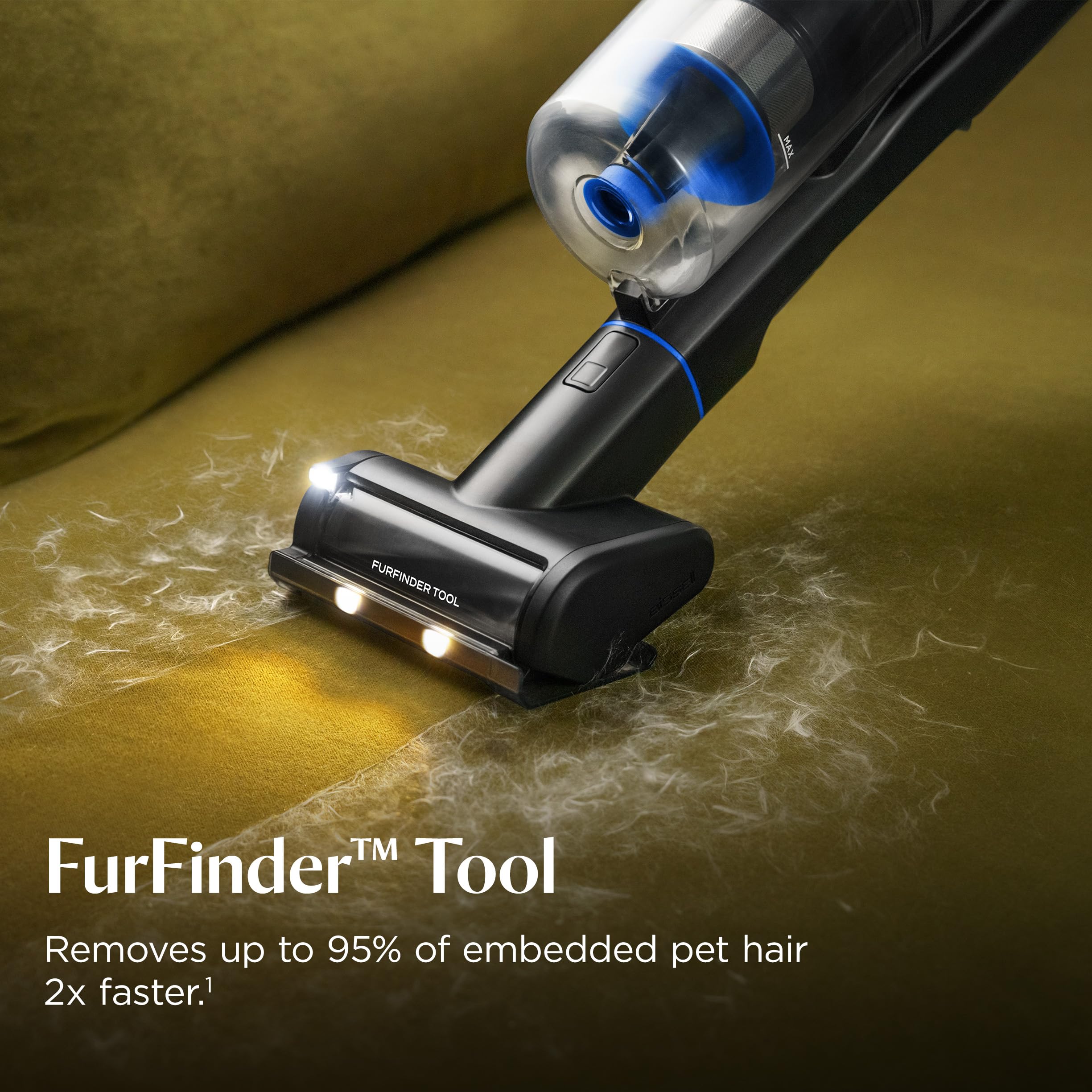 BISSELL PowerClean FurFinder 200W Self-Standing Cordless Vacuum w/Tangle Free Brush Roll, Strong Suction, Removeable Battery, Wall Mount, Upholstery Tool & Bright Headlights