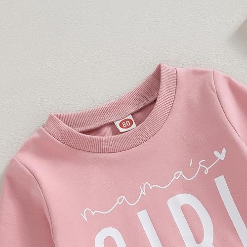 Miniatura 4 de Ursobutegl Daddys - Ropa de bebé para niña pequeña, sudadera de manga larga, sin botones, pantalones deportivos para otoño e invierno, trajes de 2