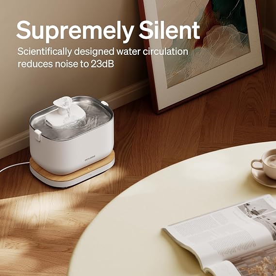 PETLIBRO Dockstream Cat Water Fountain, App Water Tracking, 2.5L White