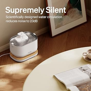 PETLIBRO Dockstream Cat Water Fountain, App Water Tracking, 2.5L White