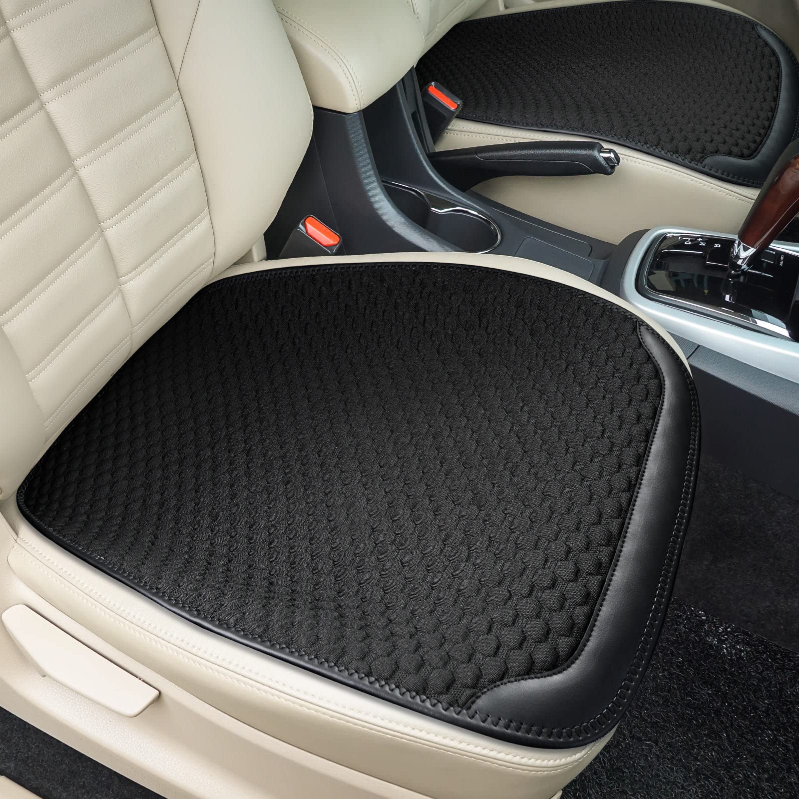XCBYT Coussin Avant Voiture 2 Pièces, Super Respirant, Protection Siège Antidérapante, Housse Universelle, Doux et Confortable