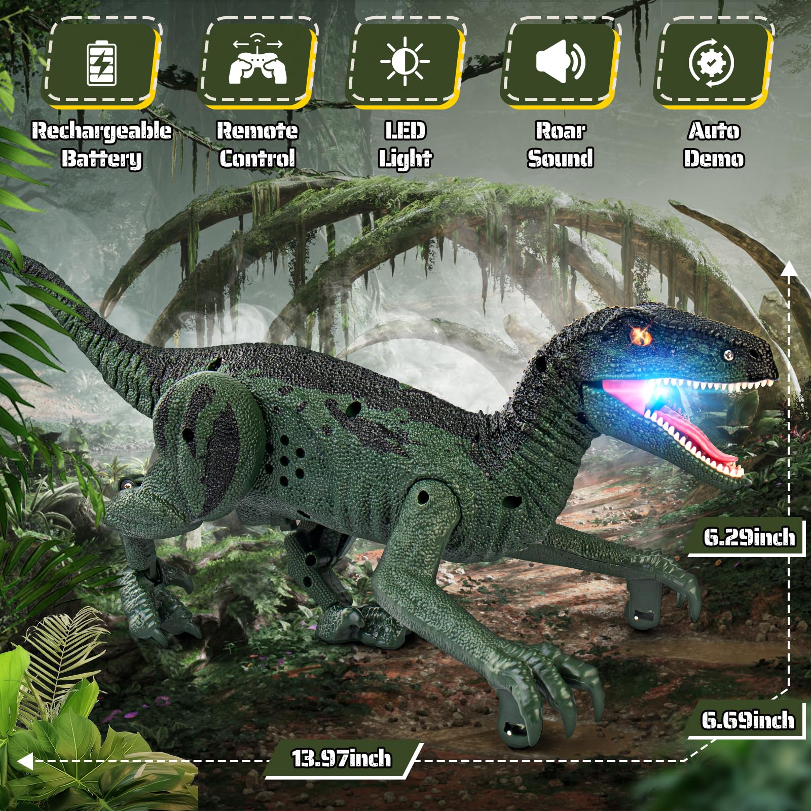 Remote Control Dinosaur Toys - Walking & Roaring -2 Remote Control Dinosaur Toys - Walking & Roaring -2