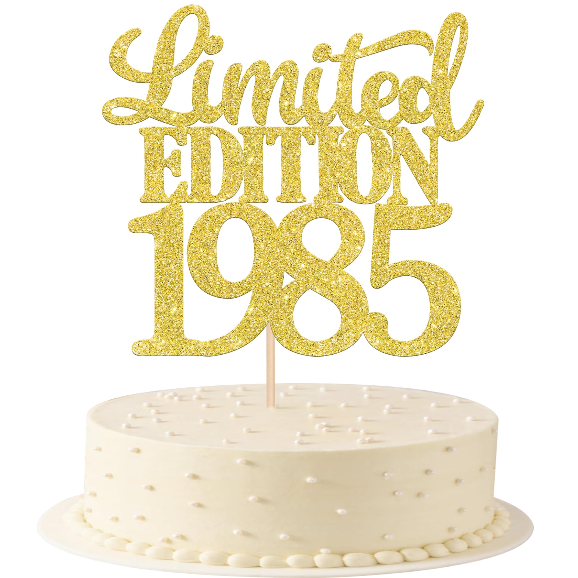 1 Stück Limited Edition 1985 Tortendeko Glitzer 41th Glitzer Kuchen Deko Prost auf 41 Jahre 41 & Fabelhaft Cake Topper für Männer und Frauen Geburtstag Party Kuchen Dekoration Gold