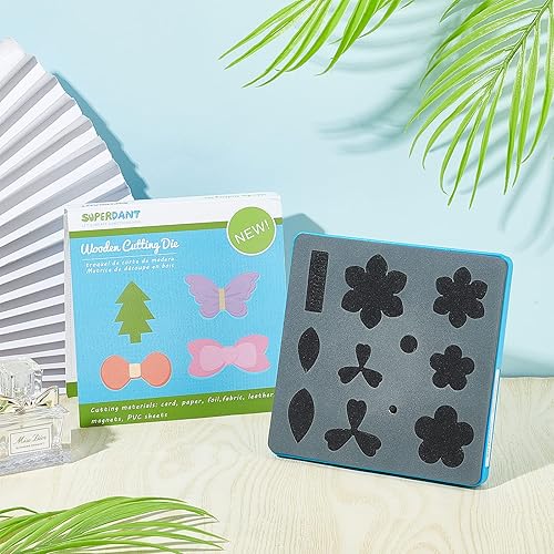 Miniatura 8 de SUPERDANT Troqueles de flores de corte de cuero para boda, troquelados de madera, plantilla de molde de corte de tela, álbum de recortes, álbum de