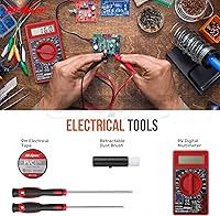 Vista 5 de Hi-Spec 84pc Electrónica y Kit de Hierro de Soldadura. Multímetro y Herramientas para Reparaciones Eléctricas, PCB y Computadoras