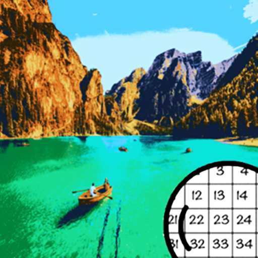 Natural Scape Coloring Number : Cool Landscape Pixel Art Coloring Book