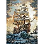 1000 Pieces Puzzles for Adults Jigsaw Puzzles Sailboat to Explore The Sea Challenging Puzzle Large Difficult Puzzles Kids DIY Toys Gift for Home Decor