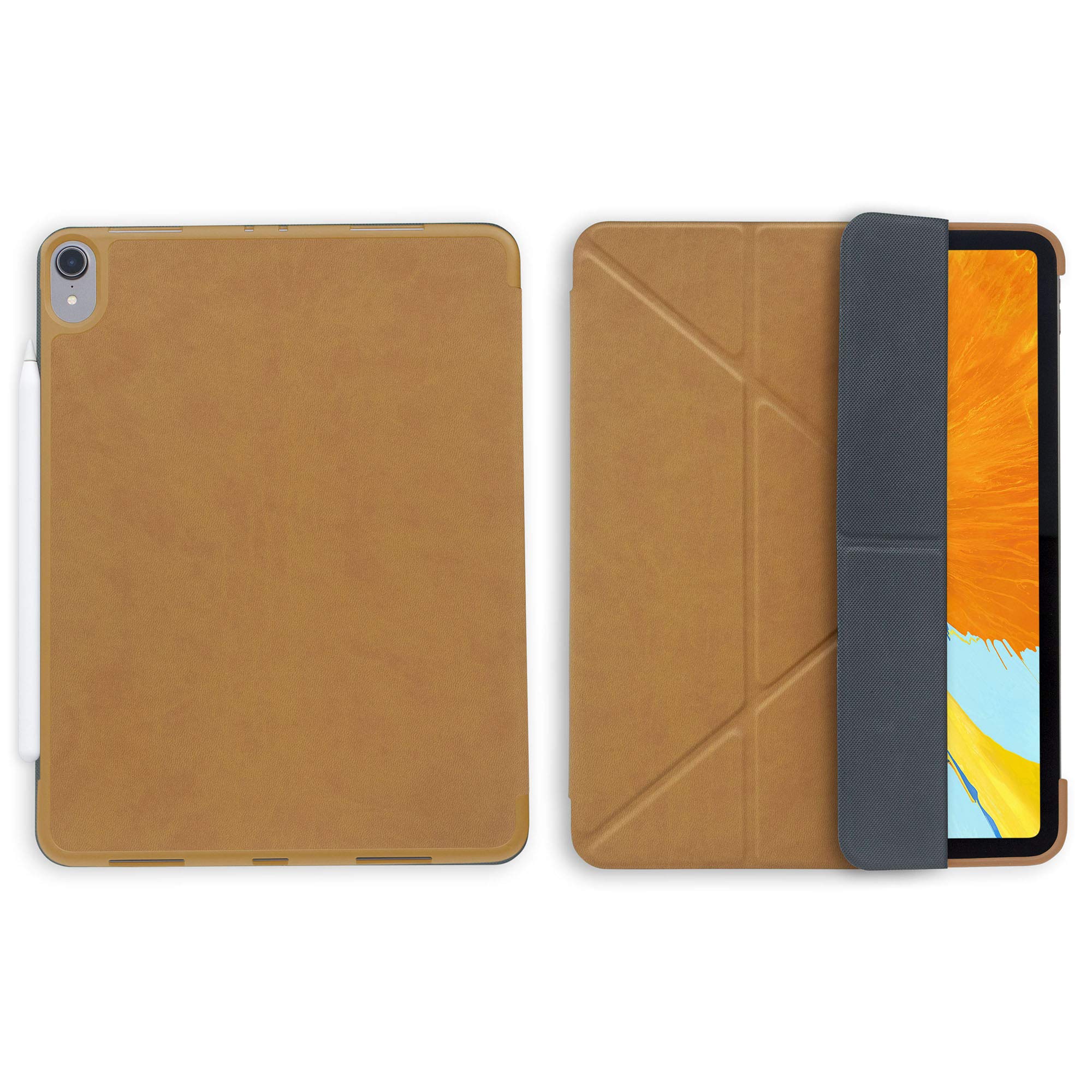 Torrii Apple iPad PRO 11 inch 2018 Torrio PLUS Smart Cover - Brown with Apple Pencil Slot/charging notch - Auto Sleep and Wake function