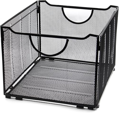 Miniatura 3 de EasyPAG Carpeta organizadora de archivos de malla, tamaño carta, plegable, cajas de almacenamiento, color negro