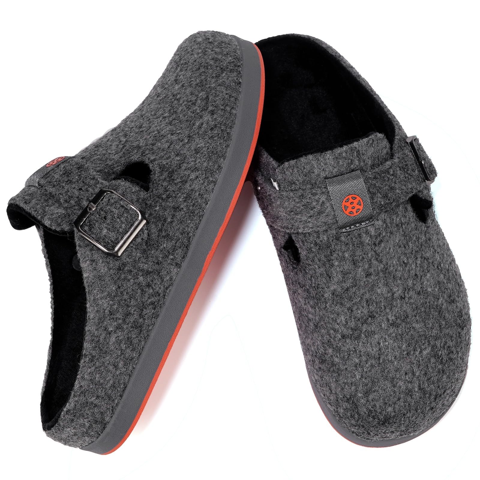 Sisttke Pantofole Donna Uomo Ciabatte in Feltro Unisex Slippers Invernali Chiuse con Plantare Intercambiabile
