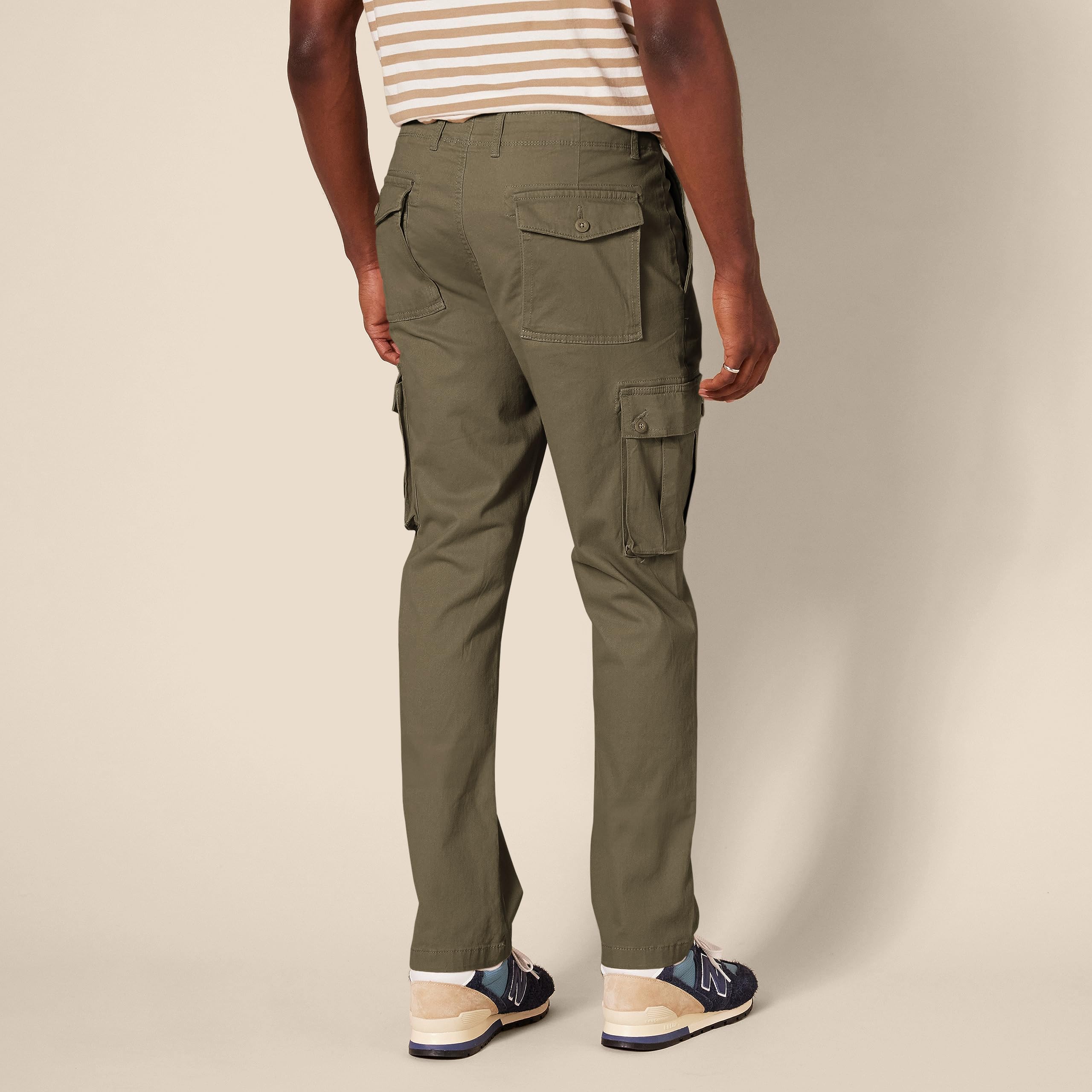 Amazon Essentials Uomo Pantaloni Cargo Elasticizzati e Aderenti (Disponibili nelle Taglie Big & Tall)