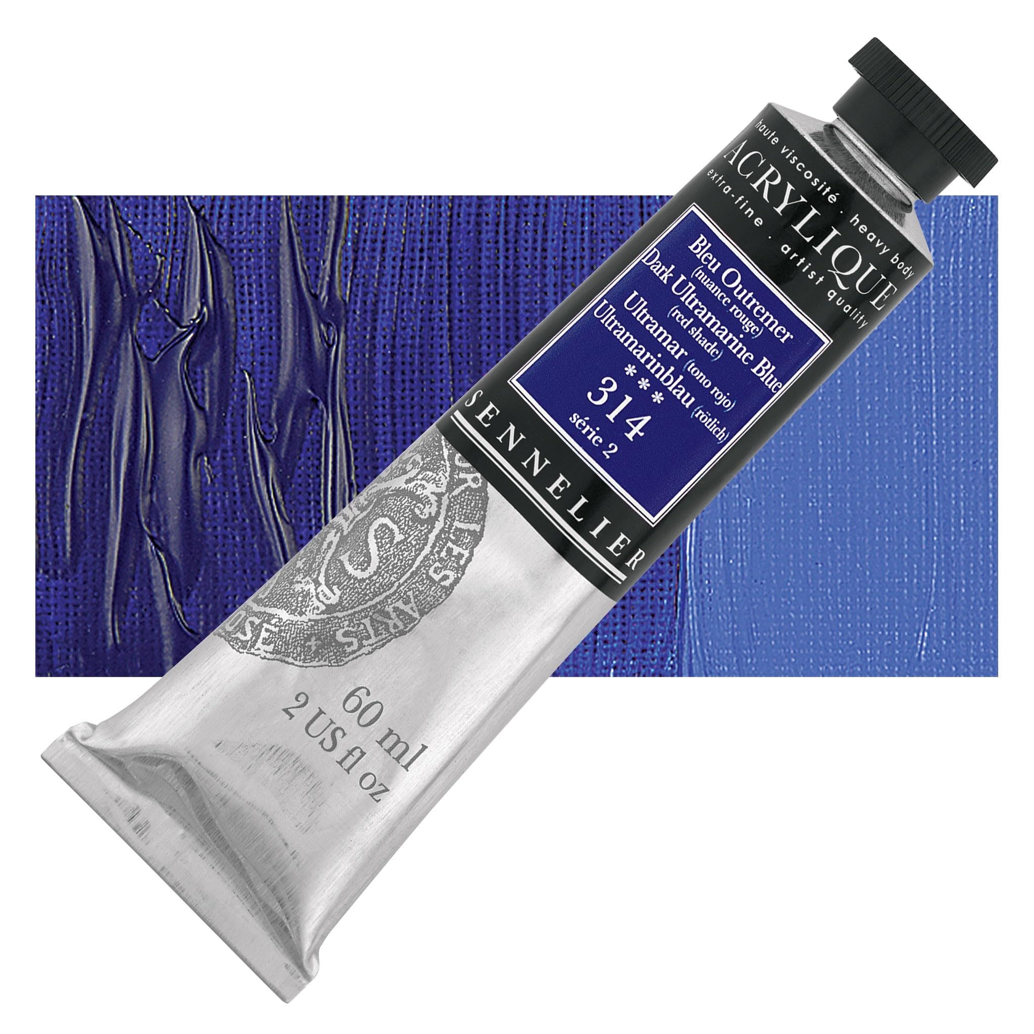 Sennelier Extra-Fine Artist Acryliques dark ultramarine blue (red shade) 314 60 ml
