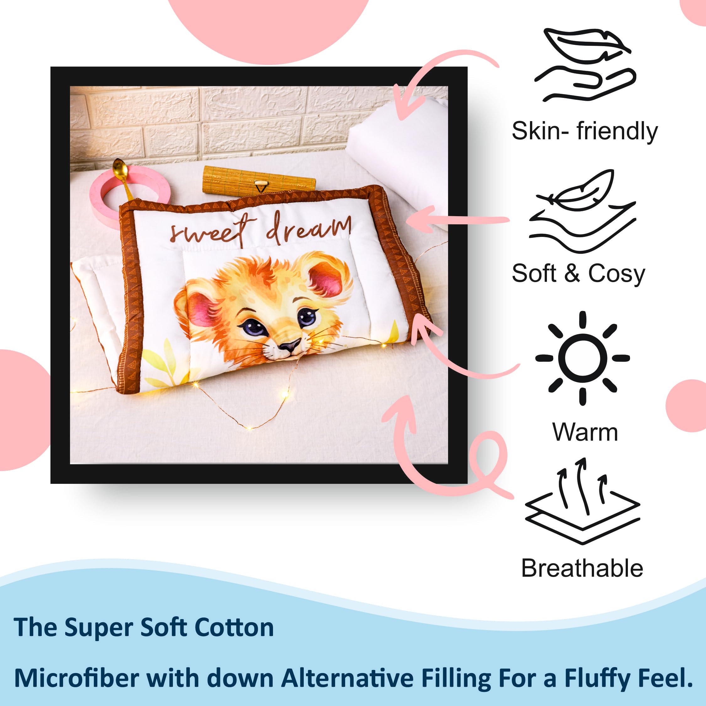 Novo Baby Newborn Soft Cotton Godadi | Kids gaddi | Crib Sheet | Baby mat | Godari |Bedding Set| Matress | Bed | Baby Bedding Set for New Born (Pack of 3) - Image 5 thumbnail