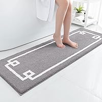 Vista 10 de HOMEIDEAS Alfombra de baño, suave y absorbente de agua, alfombra de microfibra de felpa esponjosa antideslizante para bañera y ducha