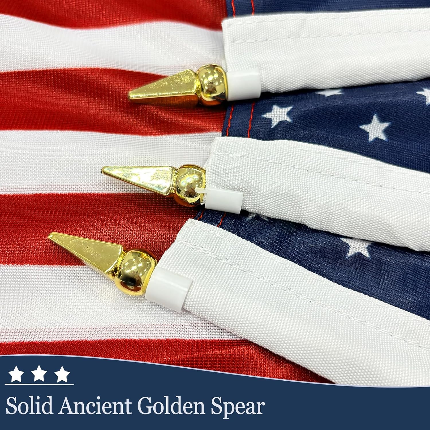 JRED WWII Grave Marker with 12x18 Inch American Flag Set, Aluminum Cemetery Plaque, 12x18 Inch US Flags on Stick with Retractable Stainless for All American Military Veterans - Image 5