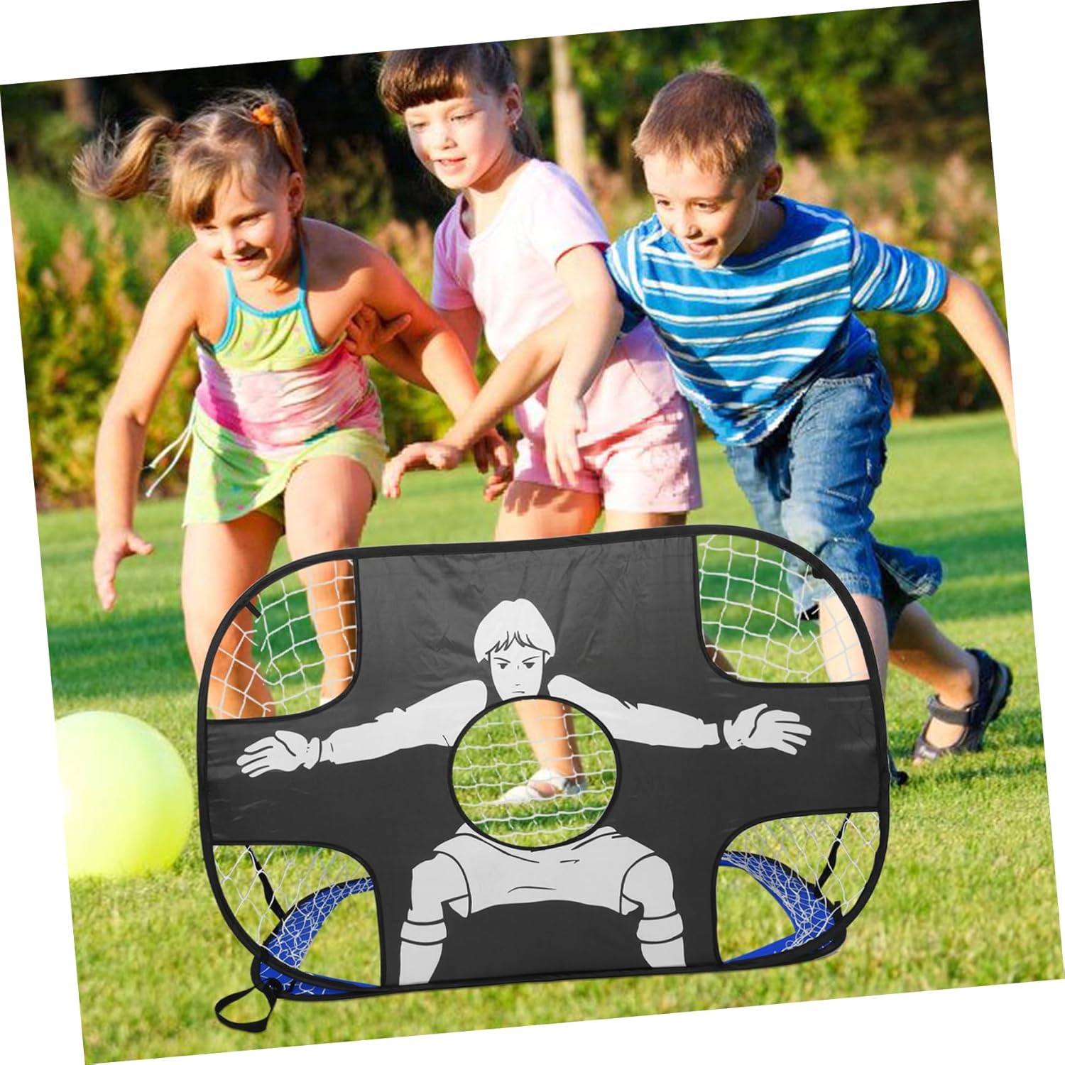 YARNOW Portable Football Goal Boys and Girls Soccer Goal Soccer Training Collapsible Nets Practice