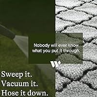 Vista 7 de Bungalow Flooring Waterhog - Tapete para puerta de pasillo, 2 x 5 pies, fabricado en Estados Unidos, duradero y decorativo, antideslizante