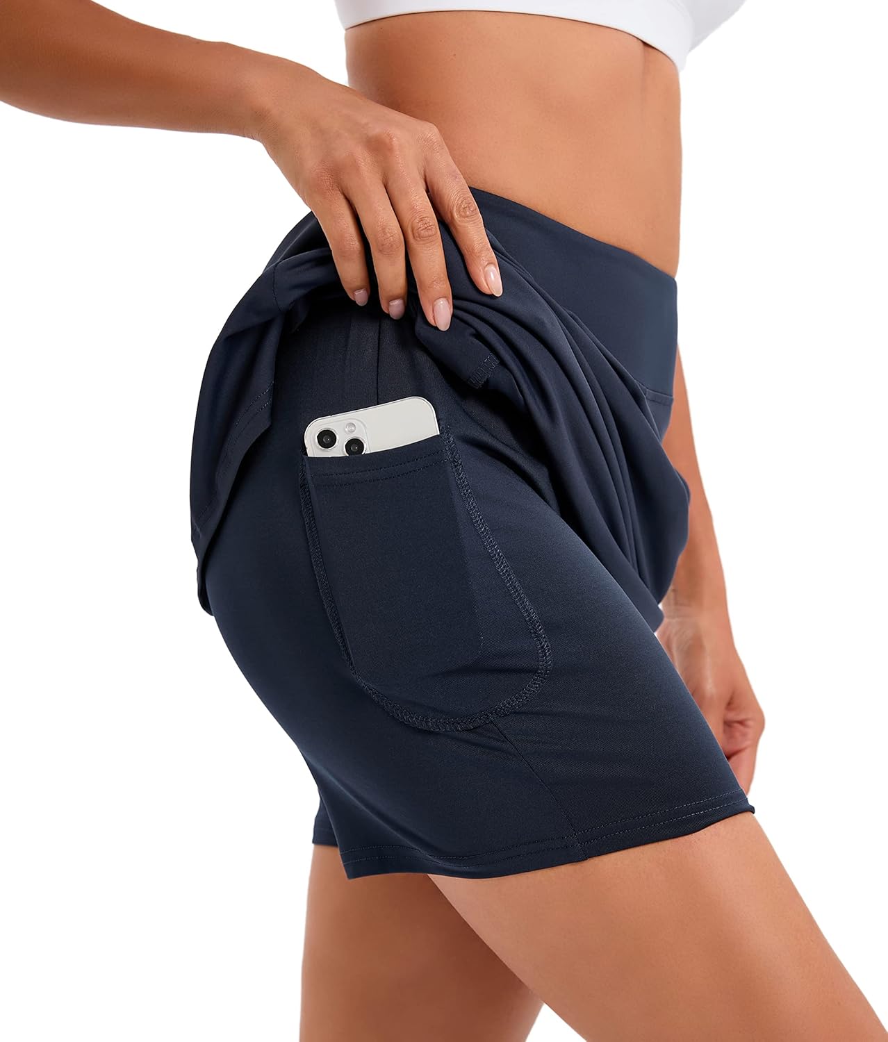 Jhsnjnr Women's Golf Skorts with Pockets Knee Length Elasticated Waist Active Athletic Tennis Skirt 3 81jf5V3bB1L. AC SL1500