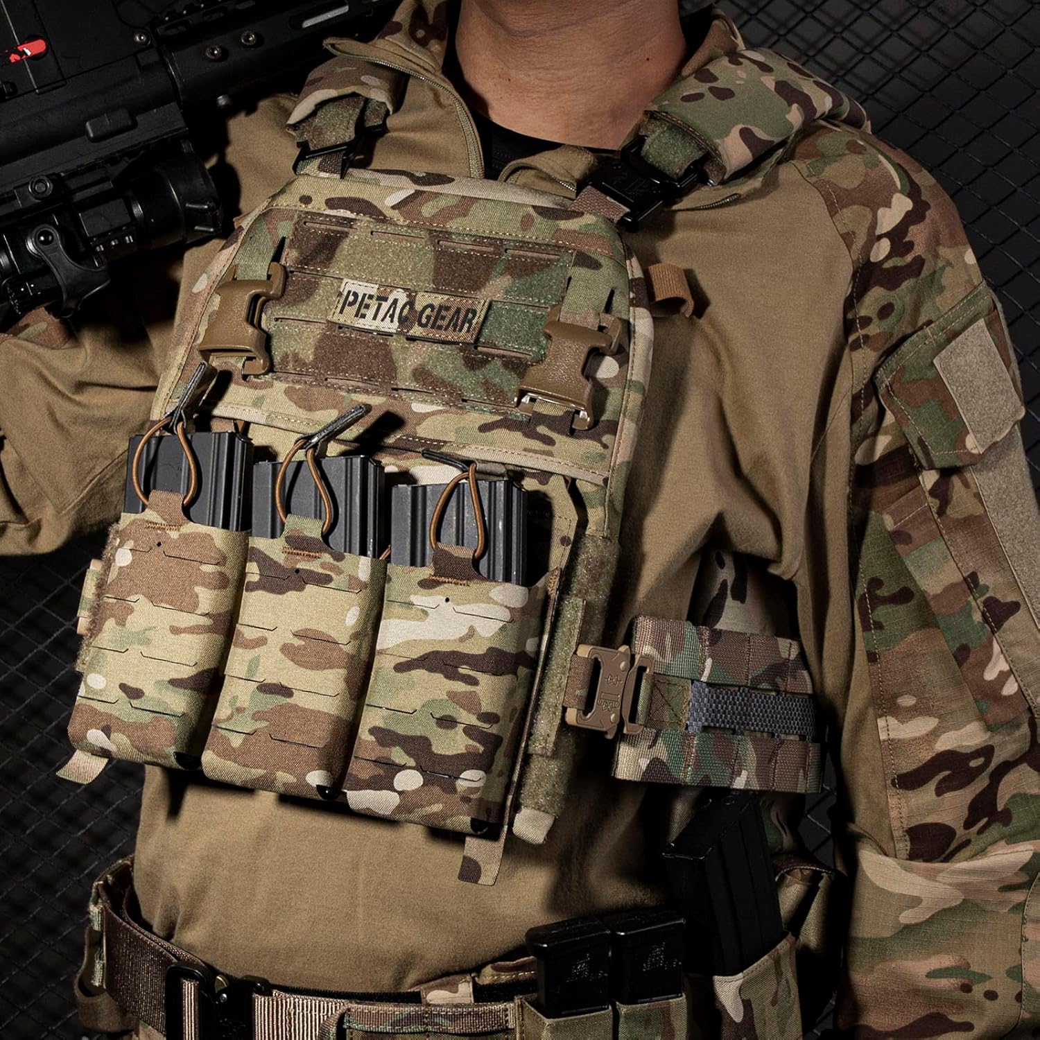 PETAC GEAR 2 PCS Tactical Cummerbund Adapters,Metal Buckle Kit Laser Cut Quick Release Set up with for FCPC FCSK V5 3AC Cummerbunds