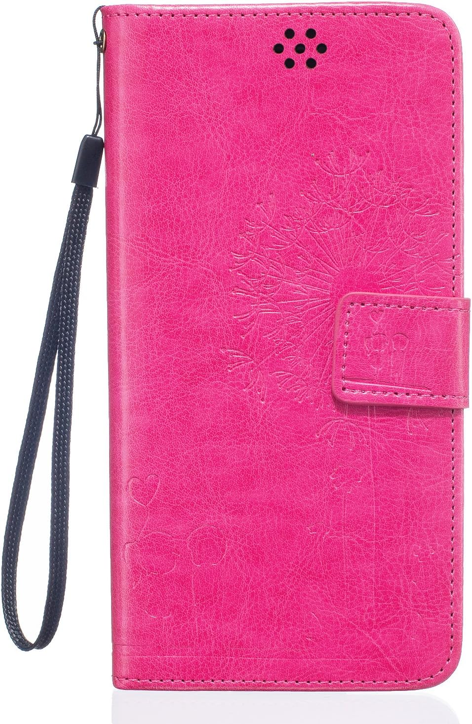 iPhone 6S Case, Wallet Embossed Cirrus PU Leather Case with Card Holders & Magnetic Clip Kickstand Soft TPU Inner Cover for iPhone 6/6s (Rose)