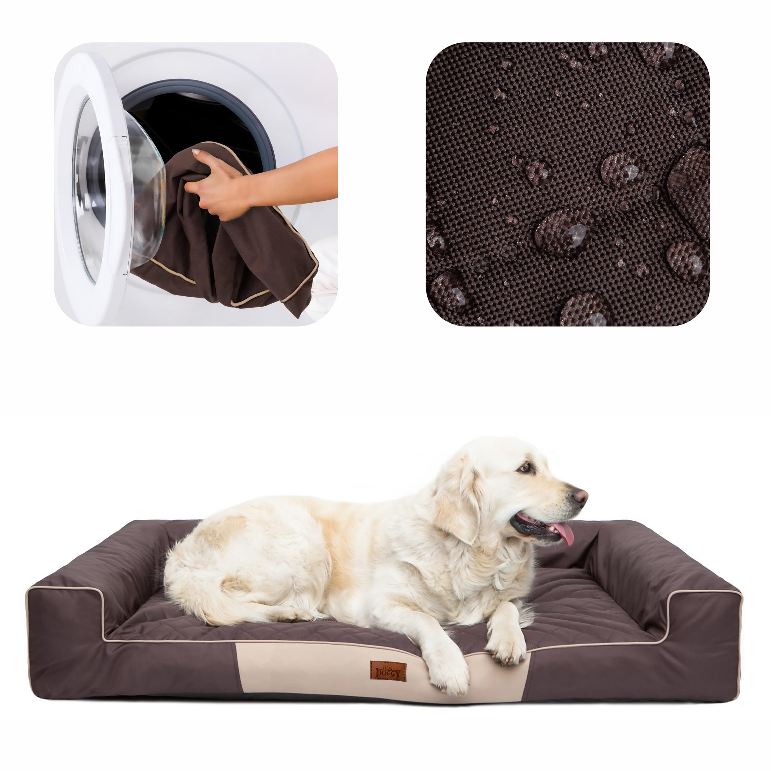 Letto per animali domestici, cuscino per cani, letto per cani, cuscino per cani, cuccia per cani, letto per cani, materasso per cani, materasso per cani, marrone scuro, L - 80 x 55 cm