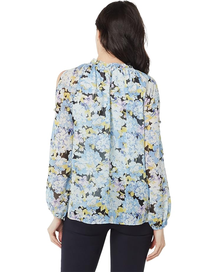 Vince Camuto Cold-Shoulder Long Sleeve Blouse w/ Neck - #2 of 4