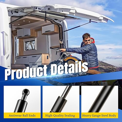 Miniatura 5 de ARANA SF280M300 - Amortiguadores de gas de 28 pulgadas, 300 libras, soporte de elevación 1335N para trineo súper resistente, cubierta de trineo para