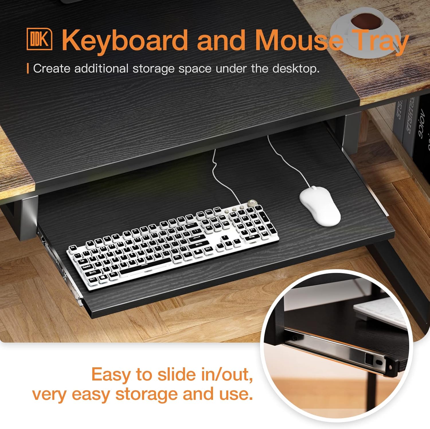 Buy ODK Computer Desk 47 Table Office Desk with Keyboard Tray, Home