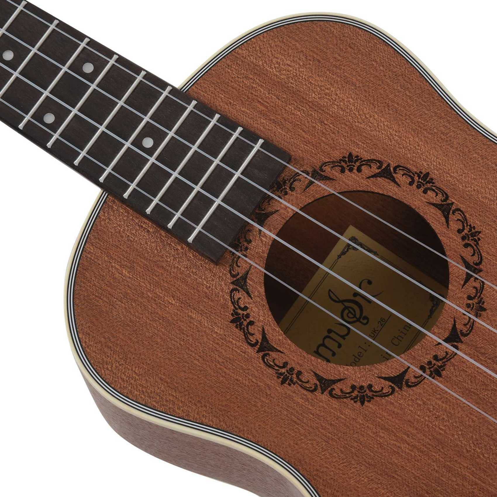 2X Tenor Acoustic Electric Ukulele Chitarra 26 Pollici 4 Corde Ukulele Chitarrista in Legno Artigianale in Mogano