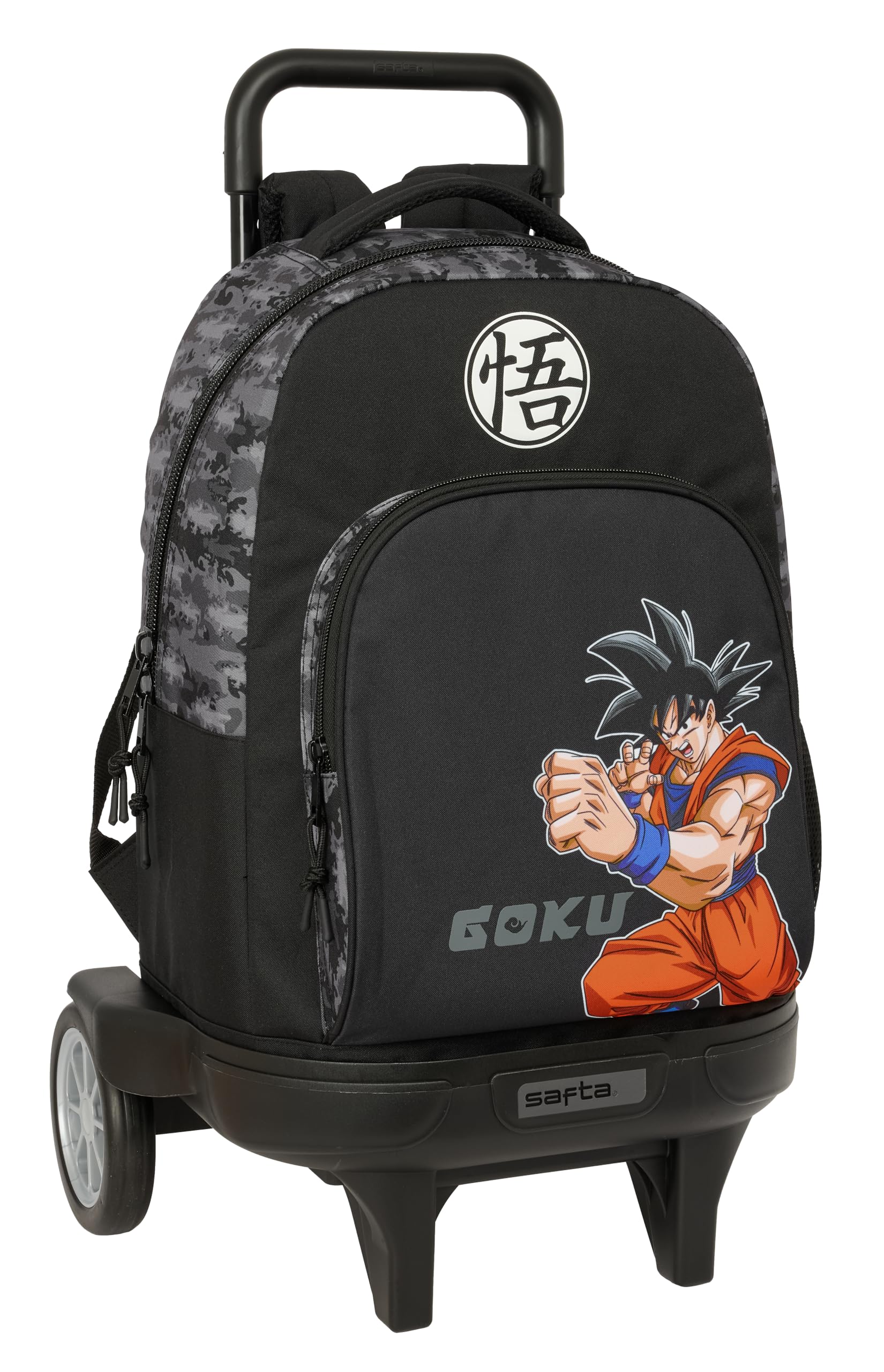 Safta DRAGON BALL - Mochila Grande con Ruedas, Compact Evolución, Extraíble, Ideal para Niños de Diferentes Edades, Cómoda y Versátil, Calidad y Resistencia, 33x22x45 cm