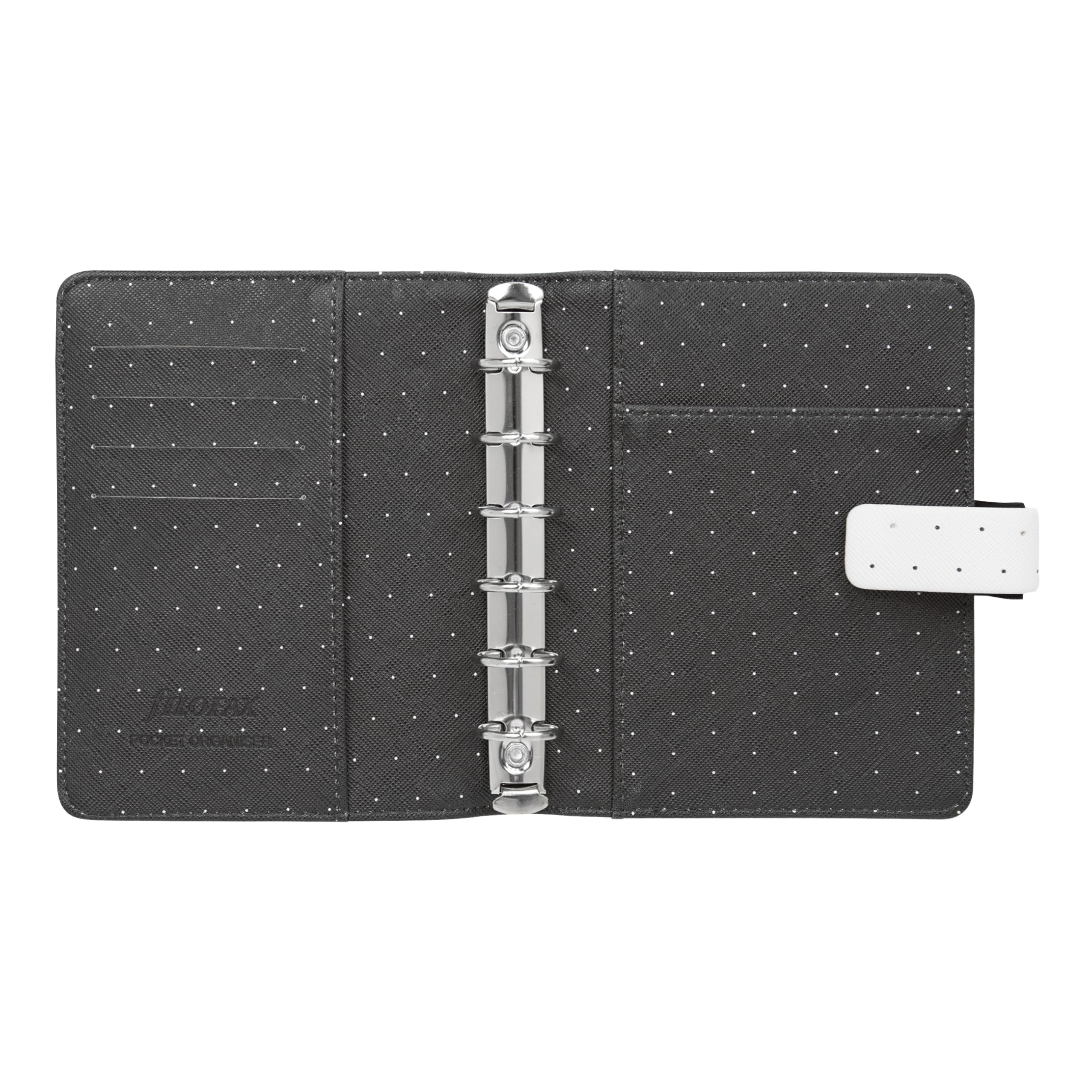 Filofax Moonlight C022650 - Organizer tascabile, effetto pelle, dettagli dorati, sei anelli, visualizzazione settimanale, multilingue