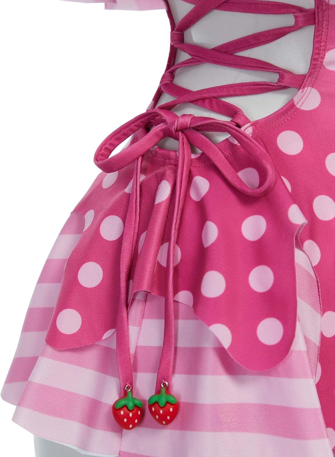 haikyuu Women Strawberry Swimsuit Kawaii One Piece Swimsuit Cute Bathing Suit Lace Up Swimwear Beach Swim Pool