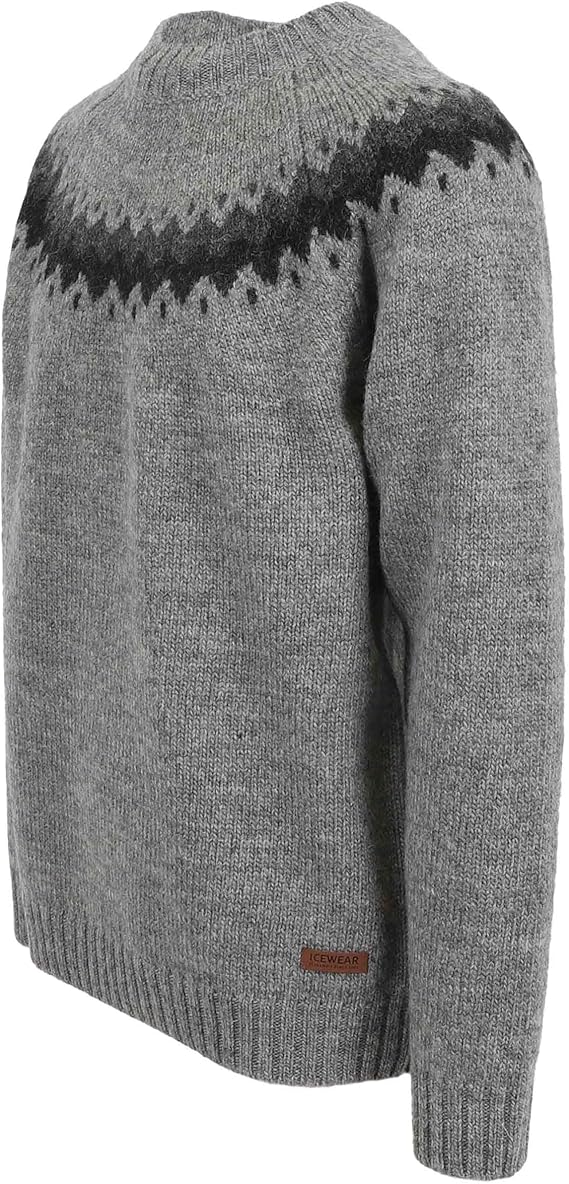 ICEWEAR Vík Unisex 100% Wool Sweater Icelandic Pattern Comfortable