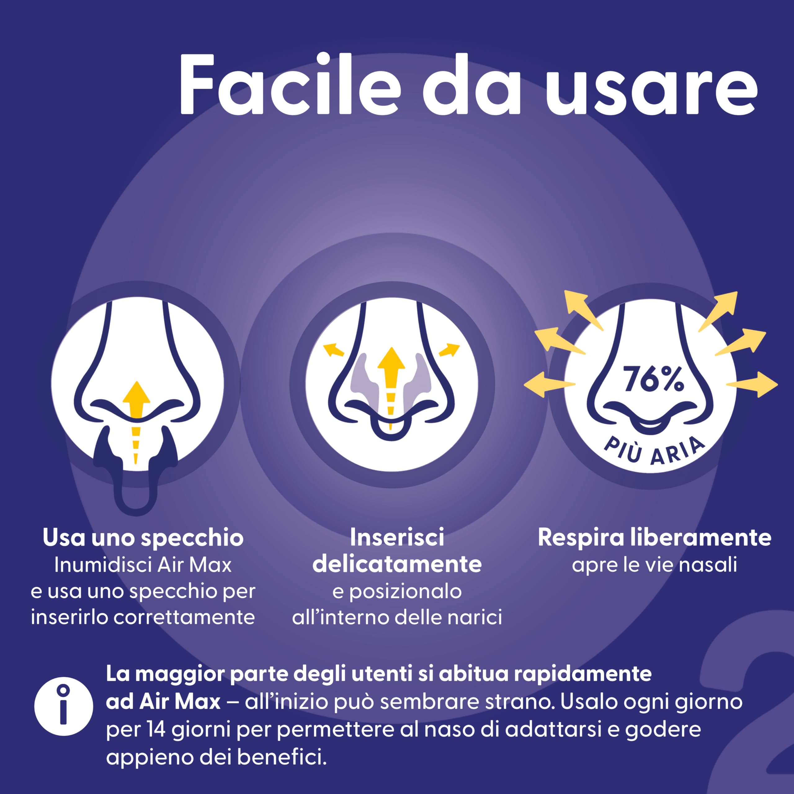 Air Max dilatatore nasale - Pacchetto di Prova - Dispositivo anti russamento - 76% Flusso d’Aria per Respirare Meglio | Misura garantita (1x Small & 1x Medium)