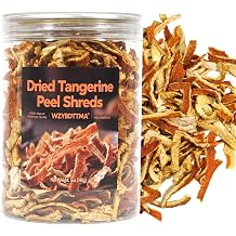 Dried Tangerine Peel Strip, Chinese Seasoning Spice,Orange Peel Tea,Great for Cooking, Baking and Tea, Chen Pi Si,Orange peel strips 140g/4.9oz