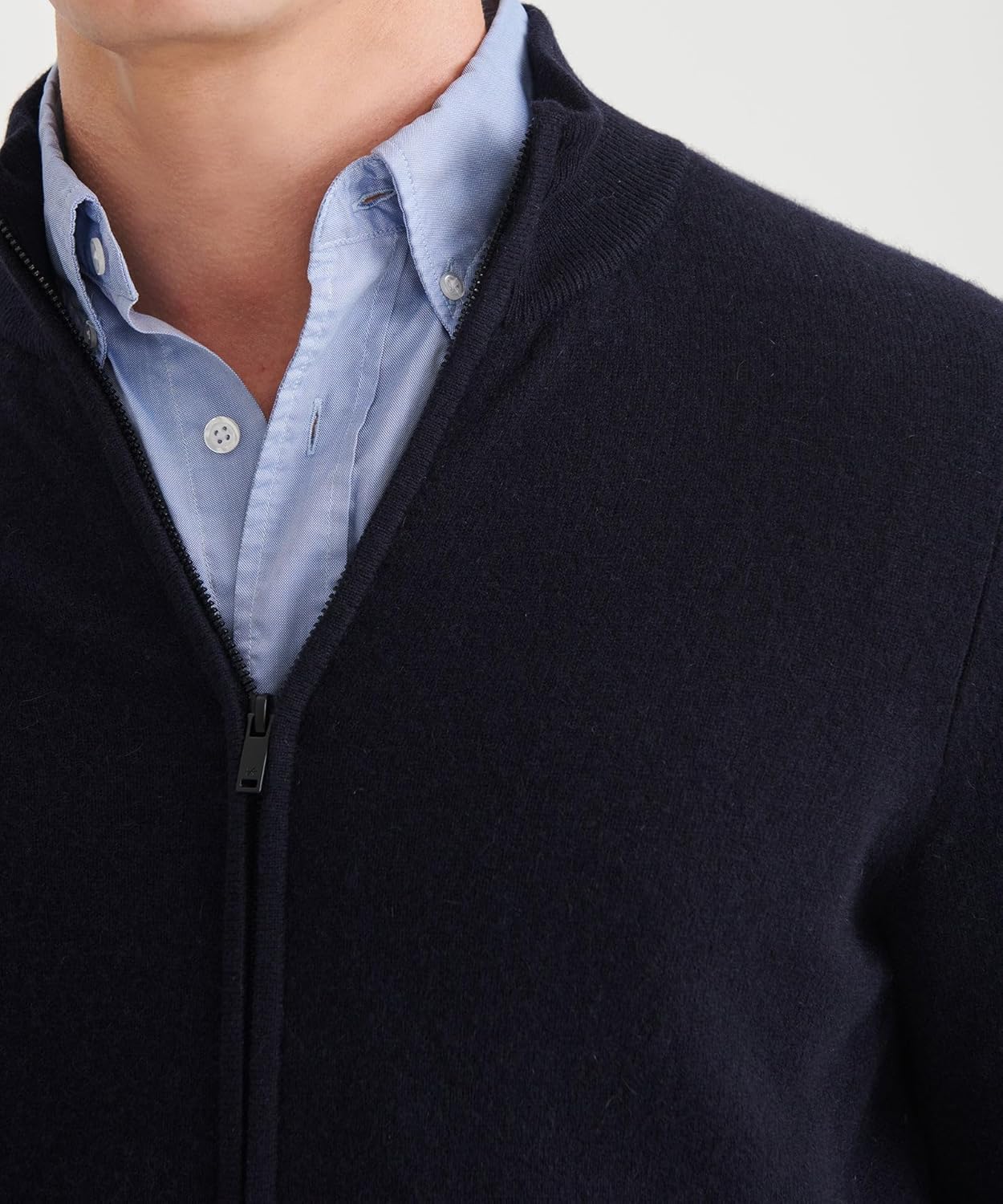 NAADAM Signature Mens Cashmere Full Zip Sweater - Image 3