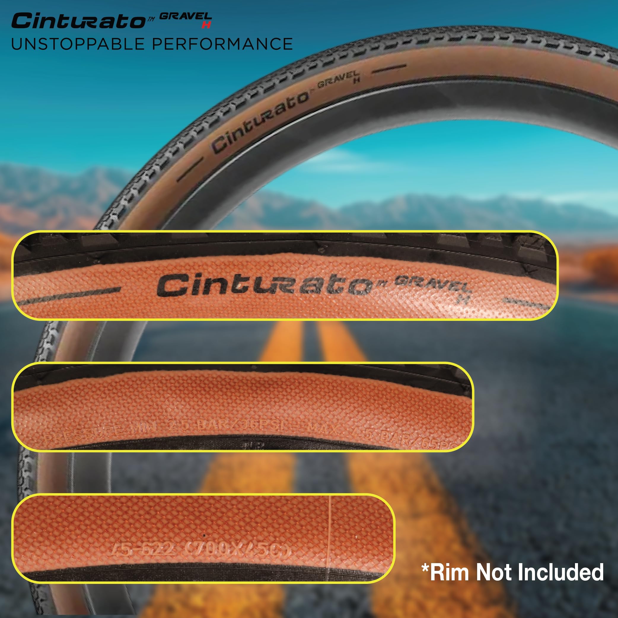 Amazon.com : Pirelli Cinturato Gravel H Classic 45-622 (700 x 45c