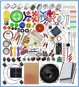 PGSA2Z Advance Electronics Component Starter Kit Ideal for School Students, Science Projects, Models Make Learning Fun with This Kit (122 Electronic Components in 1 Kit)