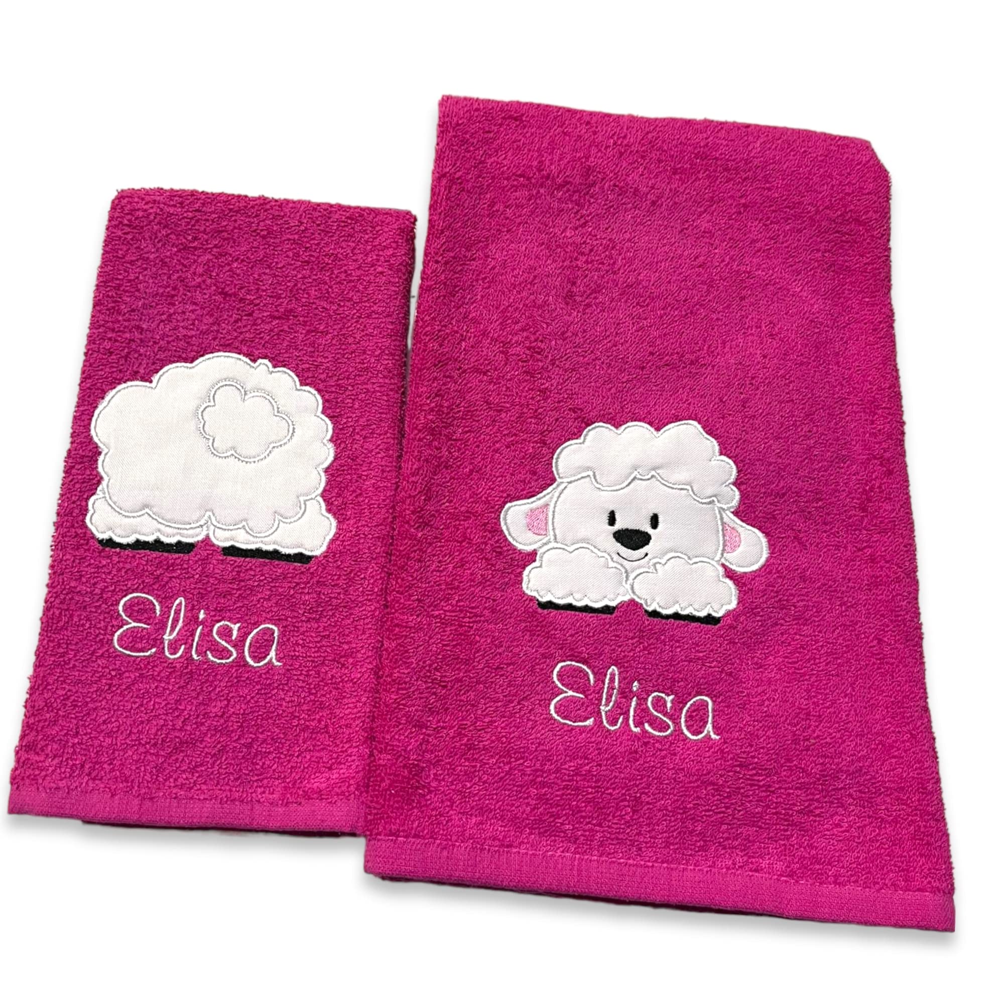 Asciugamano Ricamato Per Bambini 100% Cotone Turco - Pink Pony, 2 Misure - Morbido E Assorbente